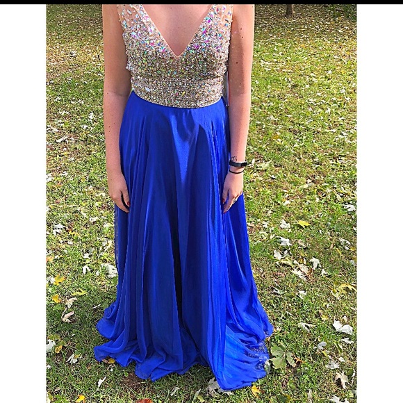 Royal Blue JVN by Jovani Prom Dress - Picture 1 of 7